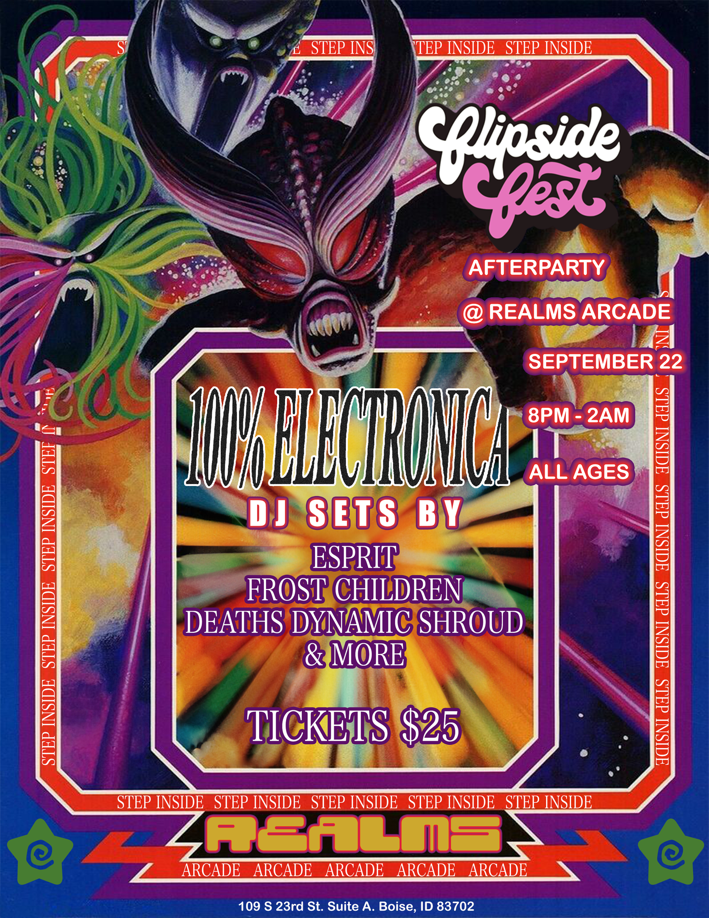 100% Electronica Flipside fest after party DJ SETS BY | Esprit | Frost Children | Deaths Dynamic Shroud
